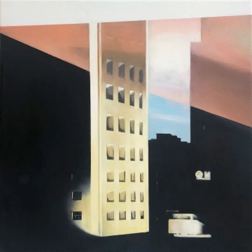 符茗希《霓虹 2》30×30cm 布面油画 2022 © 符茗希, 图片由艺术家提供 符茗希《霓虹 2》30×30cm 布面油画 2022 © 符茗希, 图片由艺术家提供