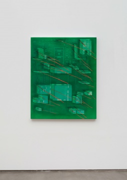 张敬琟《 广场、回廊、秩序 No.3》 105 × 130cm 布面油彩和色粉 2021 张敬琟《 广场、回廊、秩序 No.3》 105 × 130cm 布面油彩和色粉 2021