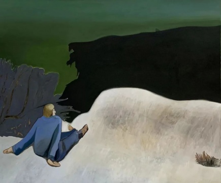 《白色坡地》 布面油画,150x180cm,2021 《白色坡地》 布面油画,150x180cm,2021