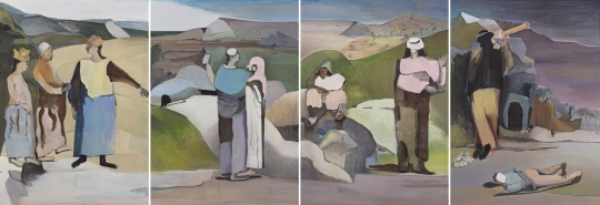 《黛青色的天边》 布面油画 250x720cm 2021-2022 《黛青色的天边》 布面油画 250x720cm 2021-2022