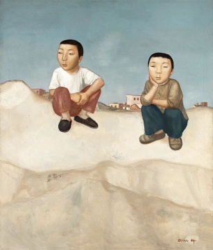 段建伟 《蹲着的小孩》 132×110cm 布面油画 2004 段建伟 《蹲着的小孩》 132×110cm 布面油画 2004