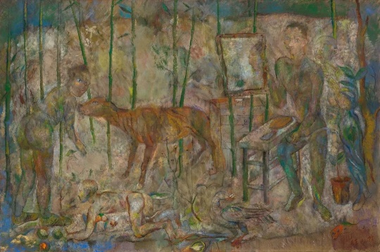 任小林 《绿竹》 100×150cm 布面油画 2022 任小林 《绿竹》 100×150cm 布面油画 2022