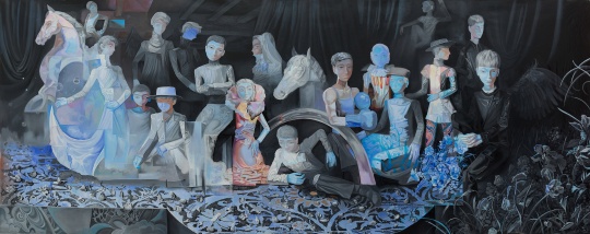 熊宇 《时空之境》 2020 布面油画 197×512cm 熊宇 《时空之境》 2020 布面油画 197×512cm
