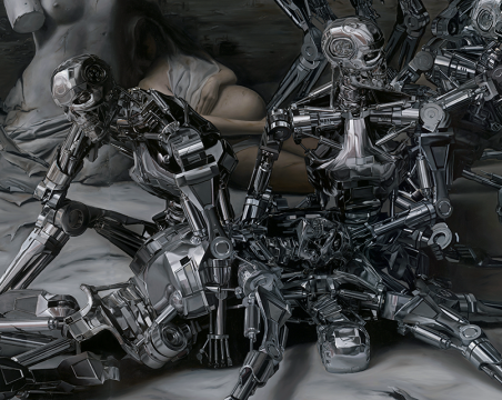 《新创世纪》510×250cm 布面油画 2017 《新创世纪》510×250cm 布面油画 2017