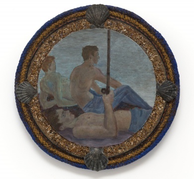 《海钓》26x26cm 木板油画 1990 《海钓》26x26cm 木板油画 1990