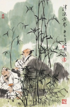 卢沉 《清凉世界》 70.0×45.5 cm 镜心 设色纸本 2001