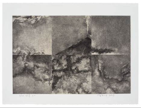 《风景之二》铜版照相腐蚀,56 × 76 cm,2019 《风景之二》铜版照相腐蚀,56 × 76 cm,2019