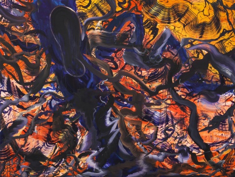 《树 #58》150 x 200 cm 油画棒 布面油画 2022 《树 #58》150 x 200 cm 油画棒 布面油画 2022