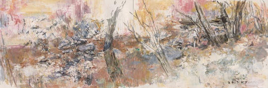 《悠想清沂32》50×150cm 纸本丙烯 2017 《悠想清沂32》50×150cm 纸本丙烯 2017