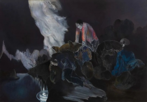 《夜色中的云》，布面油画，180 × 260 cm，2007 