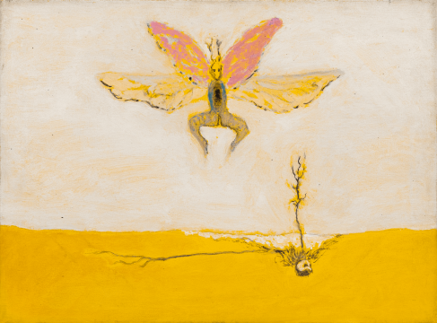 《蝶之三》，布面丙烯，41 × 55 cm，2004 