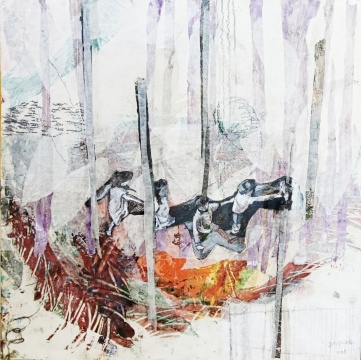 张梦宸《窗前风景之捉迷藏》60×60cm 木板综合材料 2022 张梦宸《窗前风景之捉迷藏》60×60cm 木板综合材料 2022