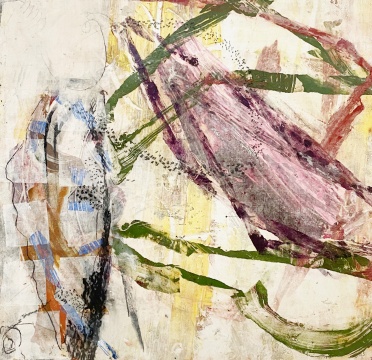 张梦宸《窗前风景之交配的蛾子》 60×60cm 木板综合材料 2022 张梦宸《窗前风景之交配的蛾子》 60×60cm 木板综合材料 2022