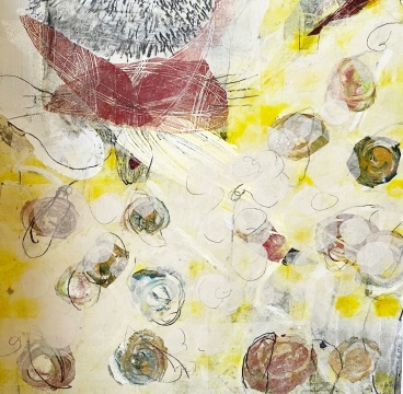 张梦宸《窗前风景之窗前的猫咪》60×60cm 木板综合材料 2022 张梦宸《窗前风景之窗前的猫咪》60×60cm 木板综合材料 2022