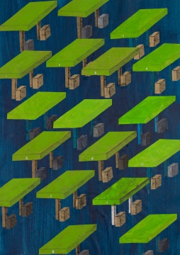 于朋《加油站》52×37cm 纸上综合材料 2019 于朋《加油站》52×37cm 纸上综合材料 2019