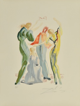 神曲 - 希望、信仰与爱的舞蹈 萨尔瓦多·达利,1964 神曲 - 希望、信仰与爱的舞蹈 萨尔瓦多·达利,1964