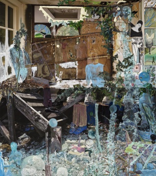 陈彧君,《小王子》,2022,水彩纸上综合材料,302×266 cm 陈彧君,《小王子》,2022,水彩纸上综合材料,302×266 cm