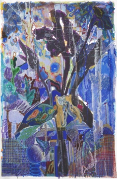 陈彧君,《倾城之恋》,2022,亚克力上综合材料,170×120 cm 陈彧君,《倾城之恋》,2022,亚克力上综合材料,170×120 cm