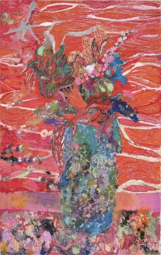 陈彧君,《版画集—雨中的花园》之一 ,2022,亚麻布上综合材料,168×108 cm 陈彧君,《版画集—雨中的花园》之一 ,2022,亚麻布上综合材料,168×108 cm