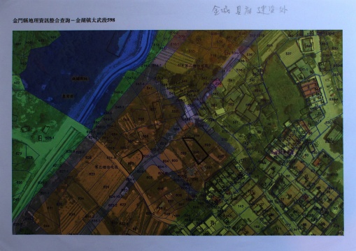 陈翠梅金门土地地籍图，2022年。图片由艺术家提供。 