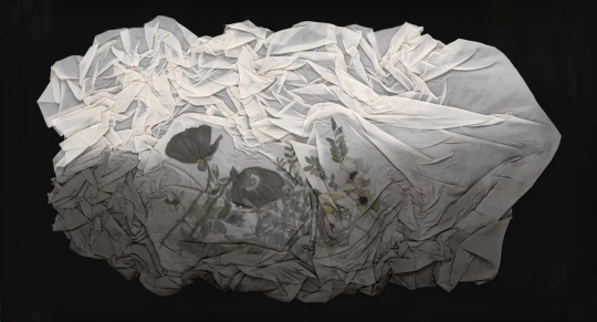 宋岫音 《折脂No.3虞美人》绢本设色 63×113cm 2021 宋岫音 《折脂No.3虞美人》绢本设色 63×113cm 2021