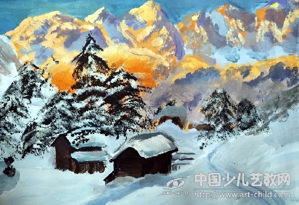 如何画雪景