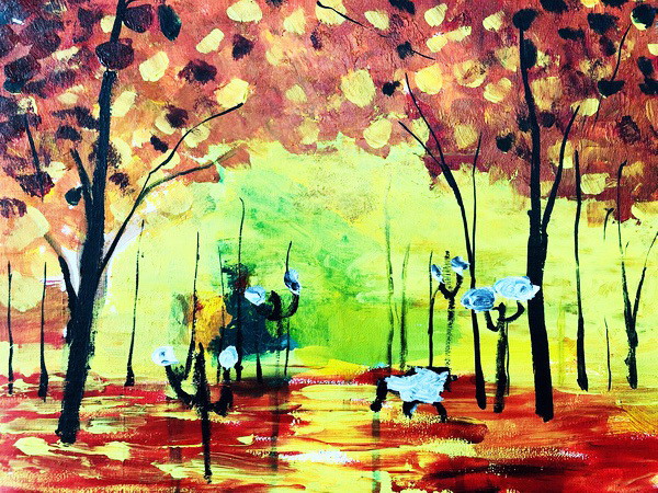 【赏析】秋日儿童画：捕捉大自然的美丽与宁静