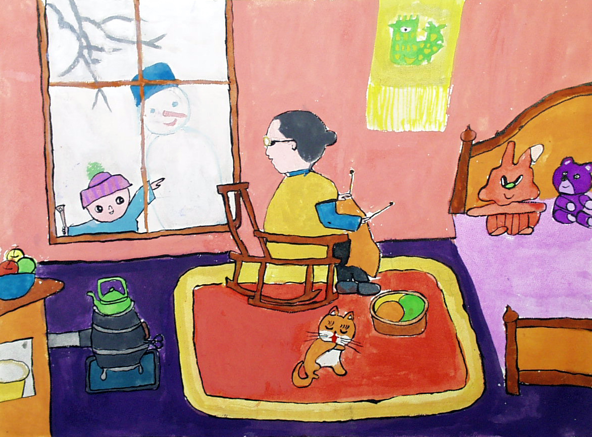 我家又多了一口人—《少儿画苑》国际少儿书画大赛作品赏析