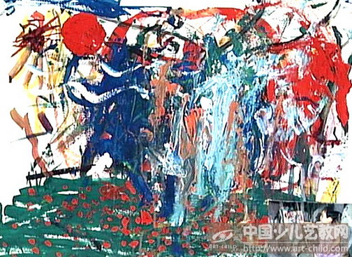 后羿射日-《少儿画苑》国际少儿书画大赛赏析