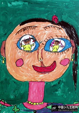 妈妈的眼睛—《少儿画苑》国际少儿书画大赛作品赏析