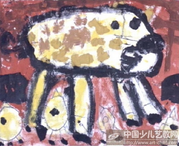猪—《少儿画苑》国际少儿书画大赛作品赏析