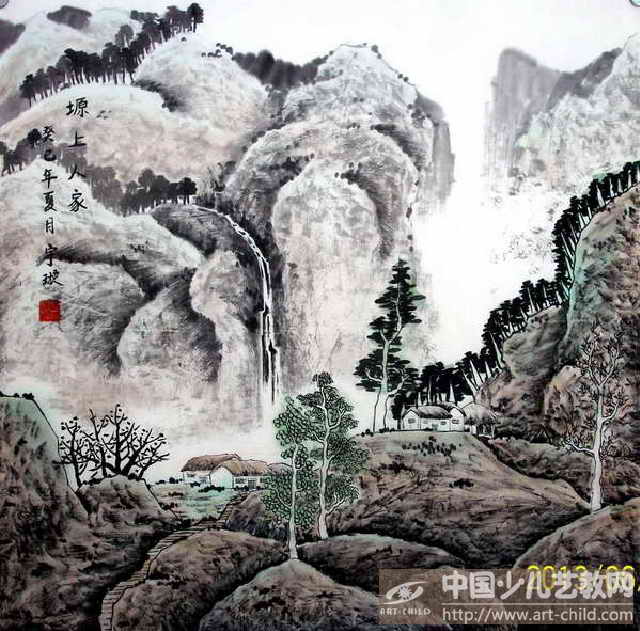 塬上人家——《少儿画苑》国际少儿书画大赛作品赏析