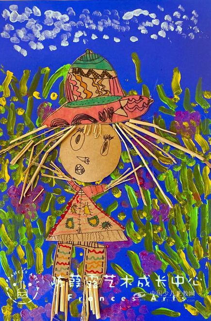 稻草人—《少儿画苑》国际少儿书画大赛作品赏析