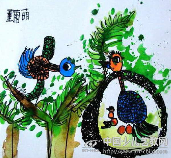 鸟儿的生活——《少儿画苑》国际少儿书画大赛