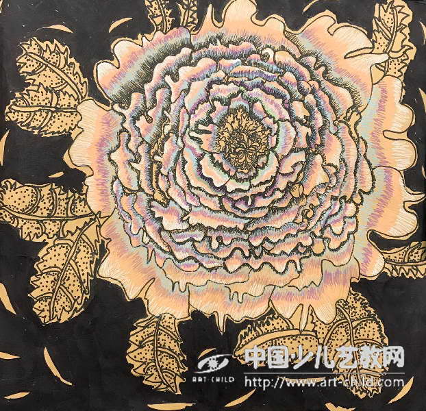 好大一朵牡丹花——《少儿画苑》国际少儿书画大赛作品赏析