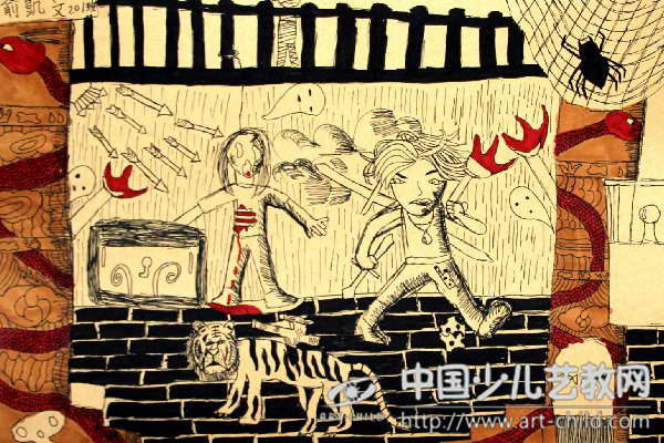 古墓探险——《少儿画苑》国际少儿书画大赛作品赏析