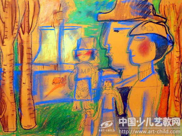 林间漫步——《少儿画苑》国际少儿书画大赛作品赏析