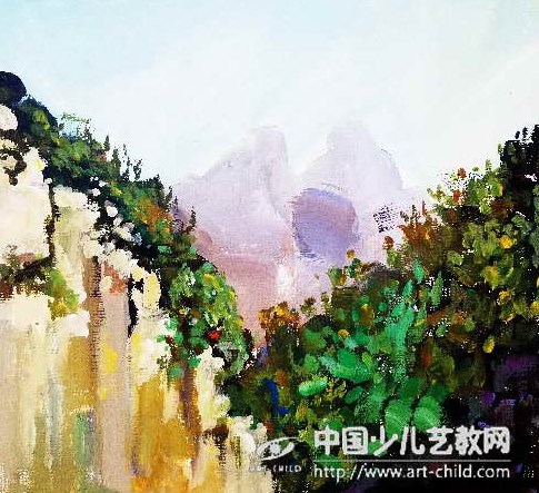 水彩风景画如何捕捉自然之美？少儿书画大赛作品给你答案