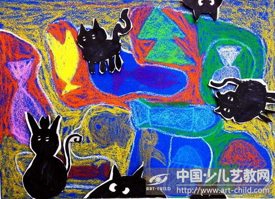 猫咪的世界 —《少儿画苑》国际少儿书画大赛作品赏析