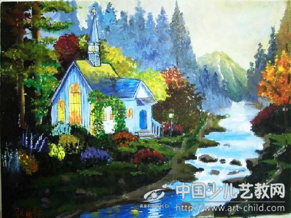 风景--《少儿画苑》国际少儿书画大赛作品赏析