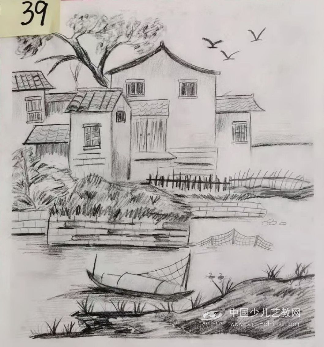 风景--《少儿画苑》国际少儿书画大赛作品赏析