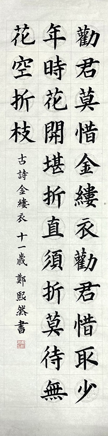 金缕衣——《少儿画苑》国际少儿书画大赛获奖书法作品赏析