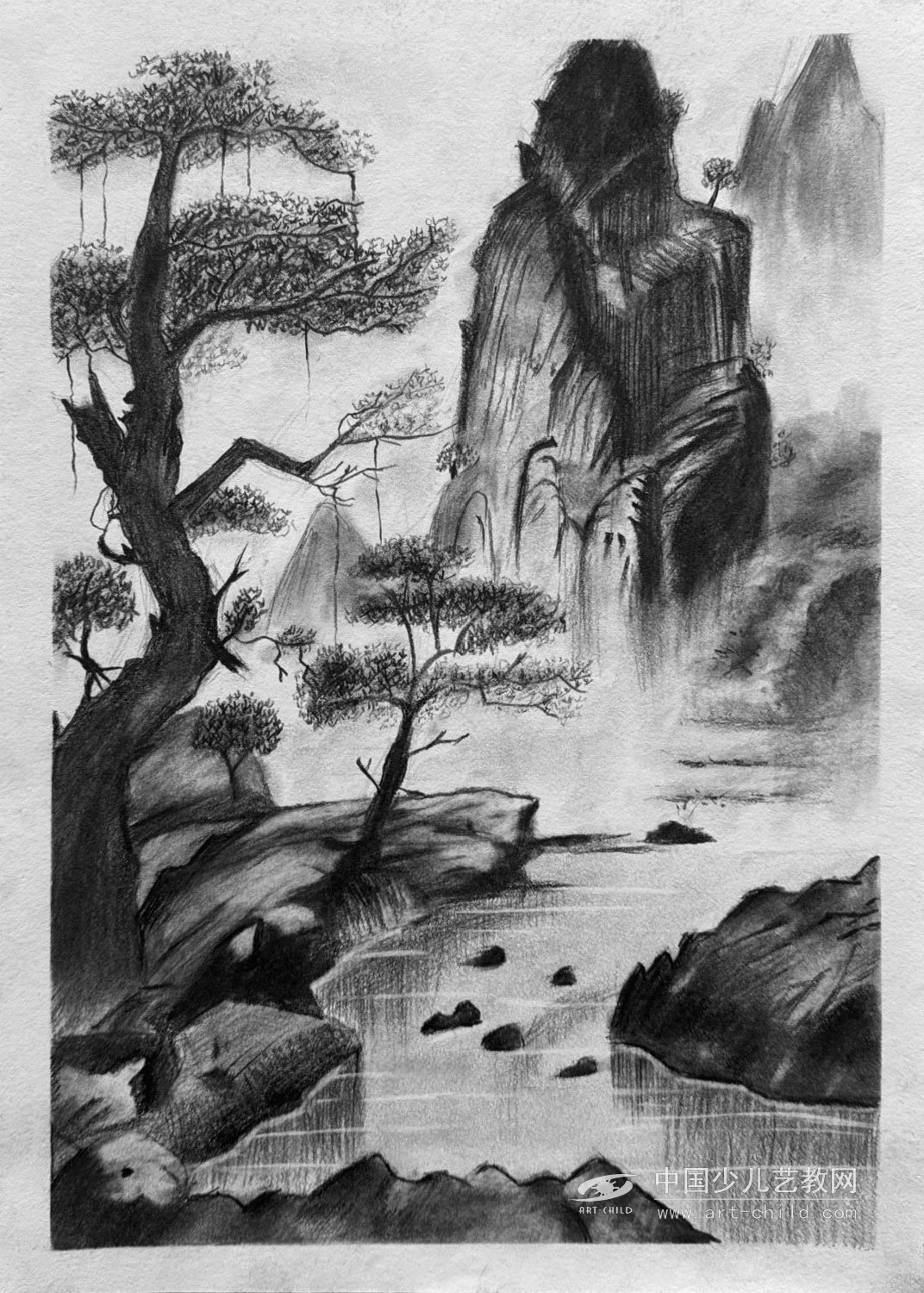 赏析李潇潇《山山而川》——《少儿画苑》国际少儿书画大赛亮点作品评析