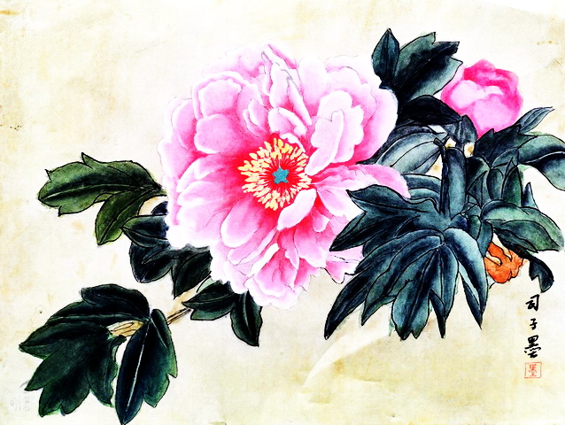 《牡丹》—选自《少儿画苑》国际少儿书画大赛