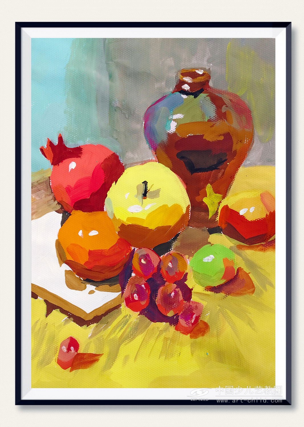 戚轩宇的水粉静物——《少儿画苑》国际少儿书画大赛作品赏析