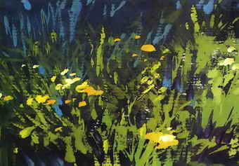 水粉画基本技法_干画法