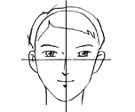 漫画技法_漫画人物五官画法_男性五官
