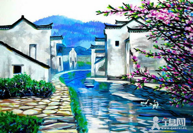水粉画基础知识＿水粉风景写生中外光风景的色彩关系