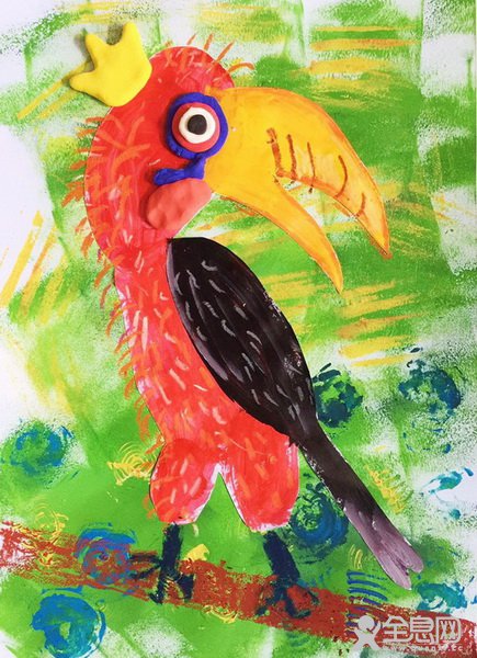 臭美是鹦鹉——《少儿画苑》第26届国际少儿书画大赛精品