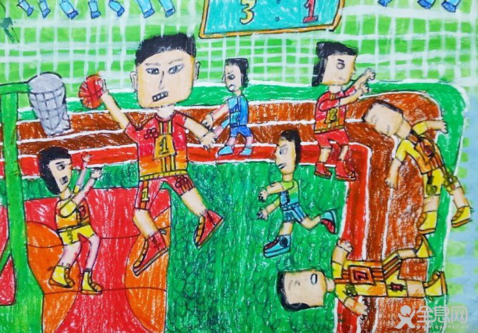 激烈的球赛——《少儿画苑》第27届国际少儿书画大赛精品